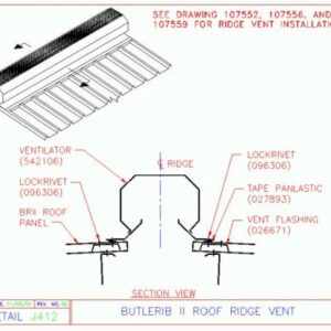 Butlerib ii ridge vent