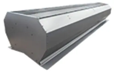 Metal flashing designed for roofing, showcasing a clean, angled edge. Relevant for construction and building industry applications.