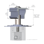 S-5 PVKIT HUR EdgeGrab Assembly with PV Disk for attaching solar module frames at array edges to rooftop clamps or brackets on Butler metal roof systems with a clean finished look