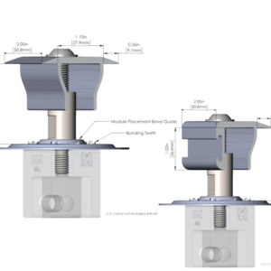 S-5 PVKIT 2.0 rail-less solar mounting kit for Butler Butlerib II and standing seam metal roofs showing pre-assembled EdgeGrab MidGrab and PV Disk components for fast tool-efficient solar panel installation