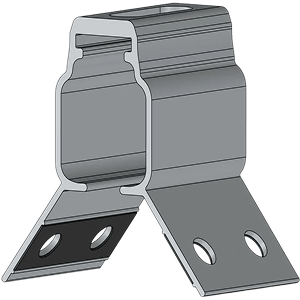 S-5 RibBracket III exposed fastener metal roof bracket for Butler Butlerib II and PBR panel solar mounting with factory EPDM gasket 4 inch air gap and self-piercing screw attachment
