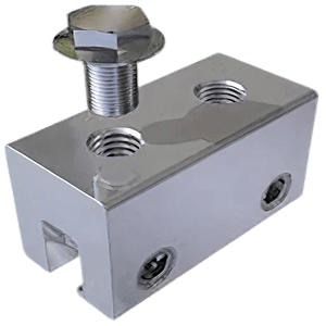 S-5-E non-penetrating standing seam metal roof clamp for Butler MR-24 double-folded standing seam roof systems providing secure solar and accessory attachment without roof penetration