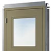 Butler Series 700 walk door lite kit 24-inch by 30-inch glass vision panel insert for adding natural light and visibility to Butler industrial and commercial steel walk doors