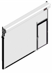 Butler Tereza Series 600 insulated rollup door optional pass door pedestrian access detail