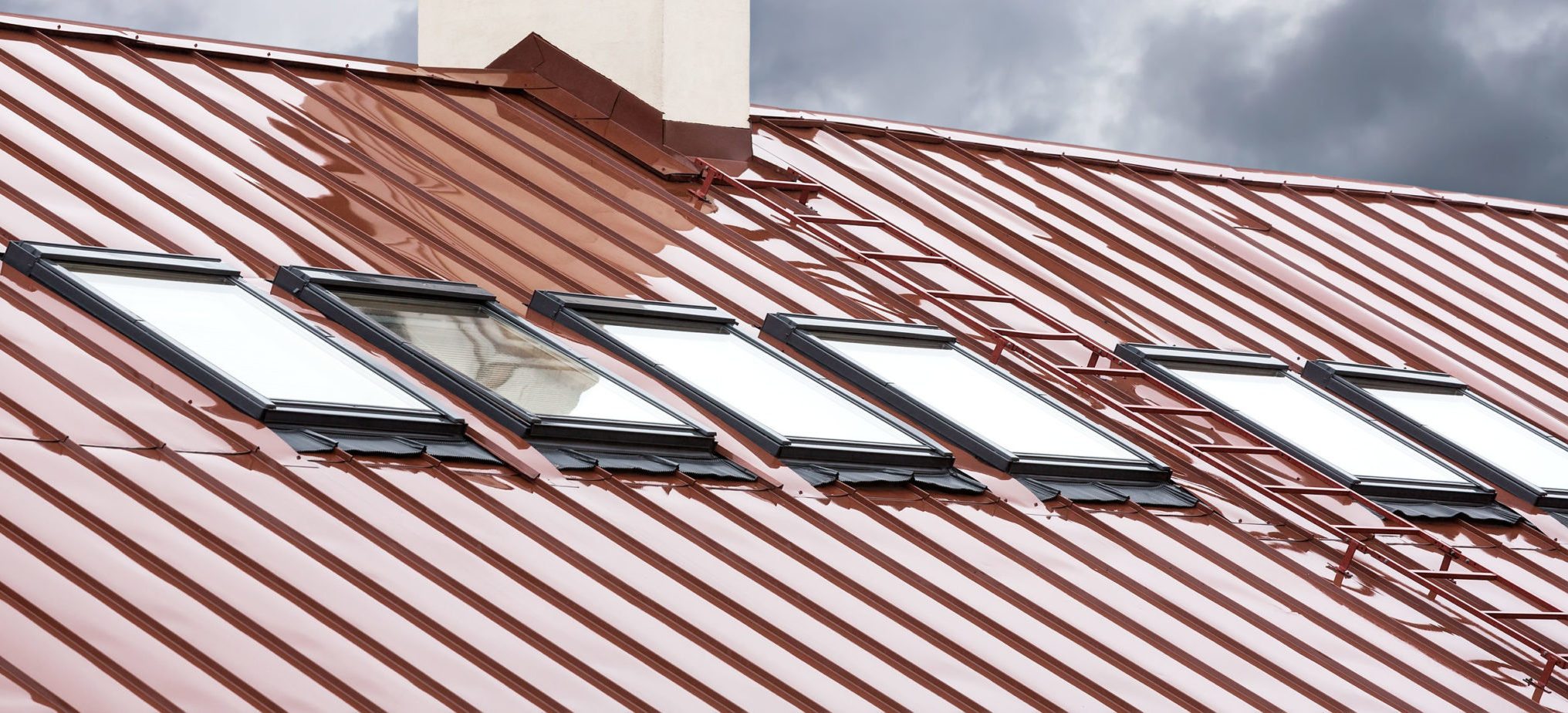 Butler light transmitting roof panels installed in Butlerib II metal building roof system showing natural daylight diffusion across commercial building interior