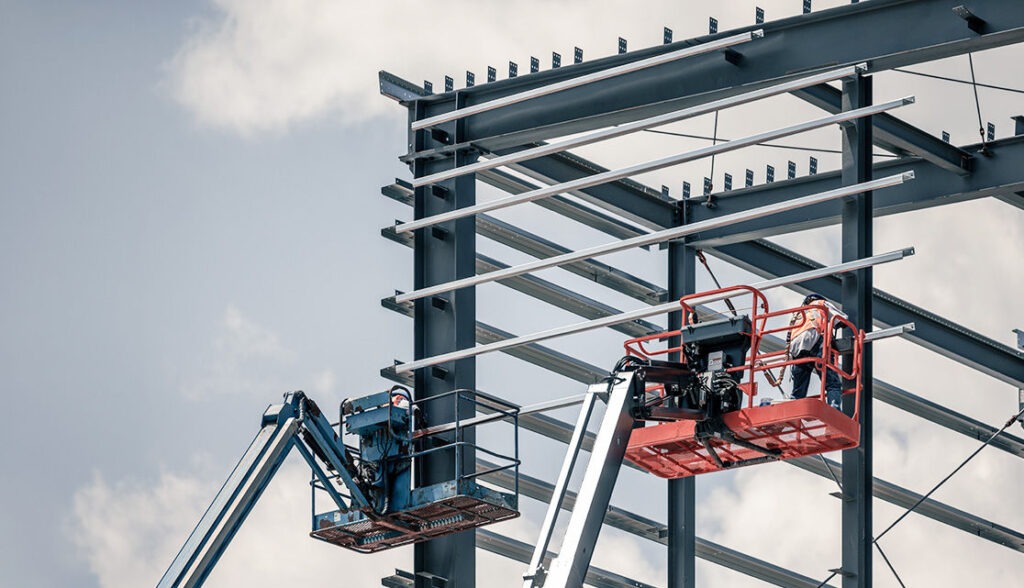 California building department plan check review showing stamped structural engineering drawings permit application package and agency plan check correction response for a Butler metal building project