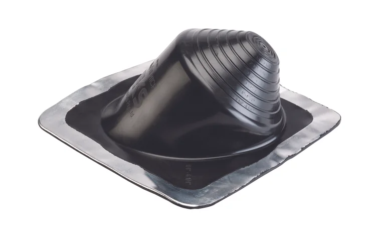 Dektite High Pitch pipe flashing for steep slope Butler metal roofs providing a weathertight seal around pipe penetrations on steeply pitched standing seam and corrugated roof applications