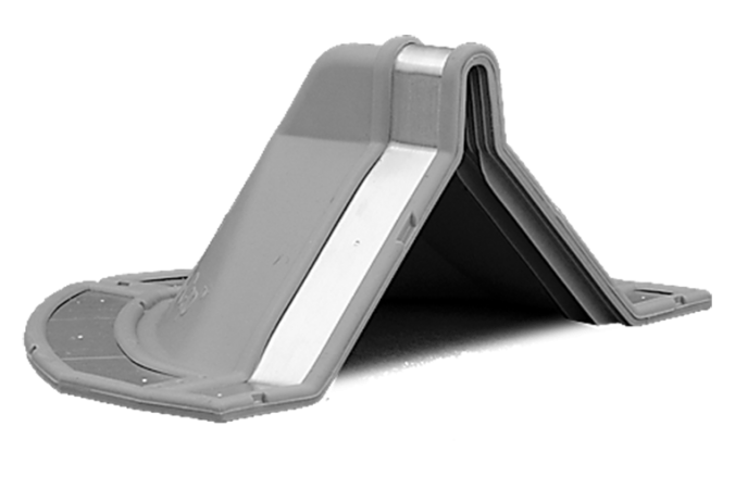Dektite UEC flexible EPDM pipe flashing for Butler metal roofs compatible with round pipes and conduits on standing seam and corrugated roof systems