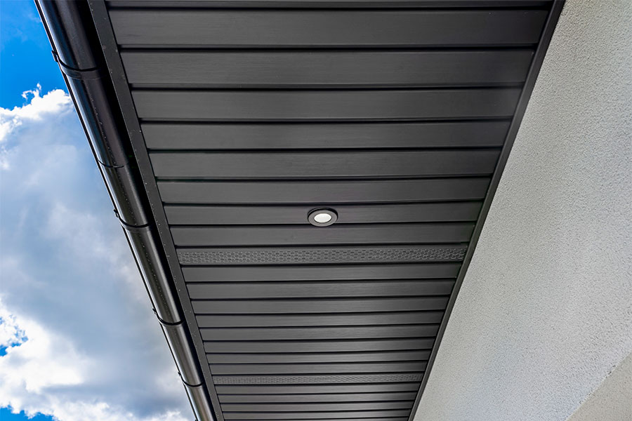 Butler Moduleze II soffit eave panels in stock and ready for factory direct jobsite delivery