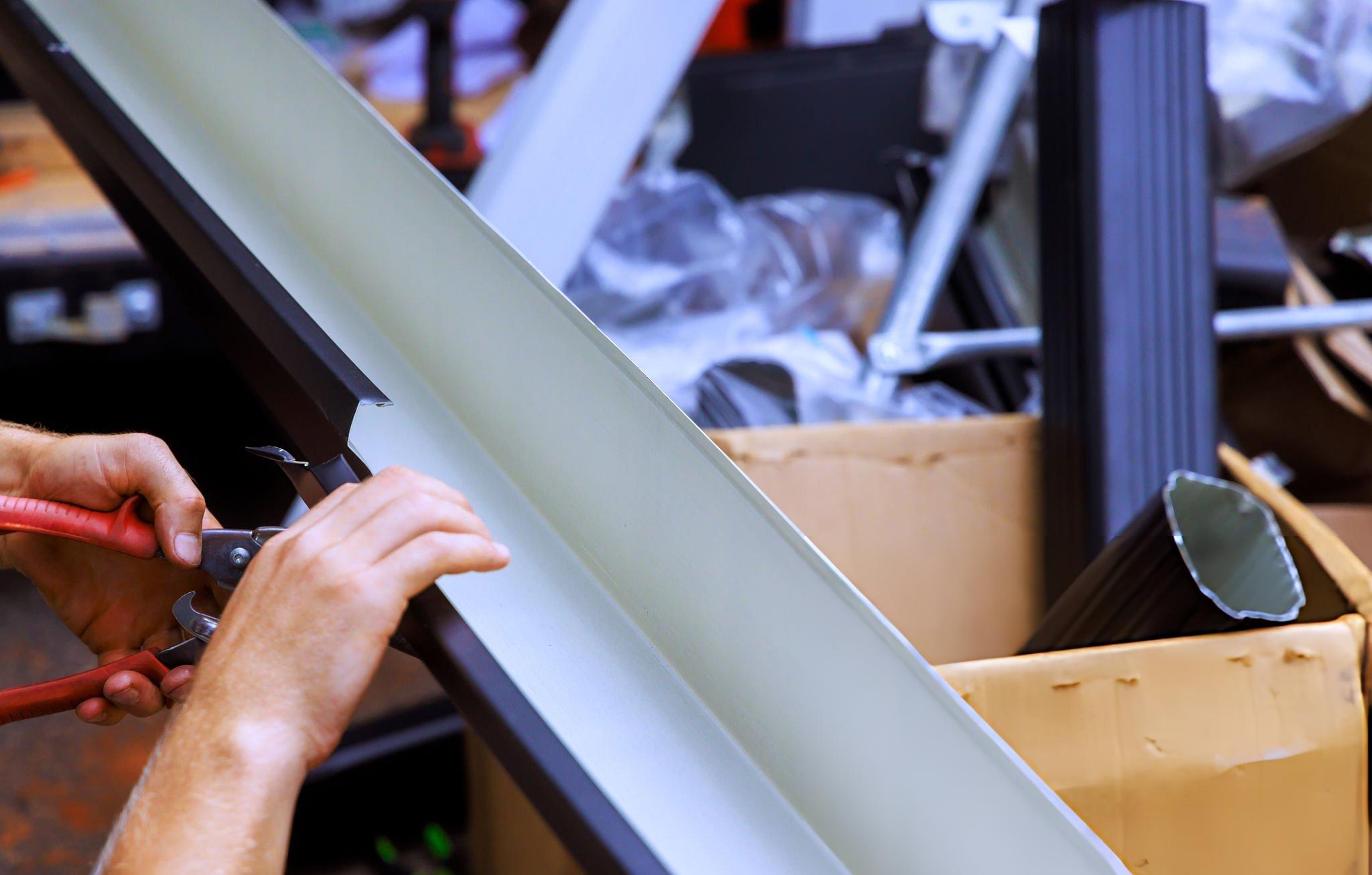 Butler narrow eave gutter 26 gauge steel Butler-Cote finish for MR-24 and Butlerib II roofs