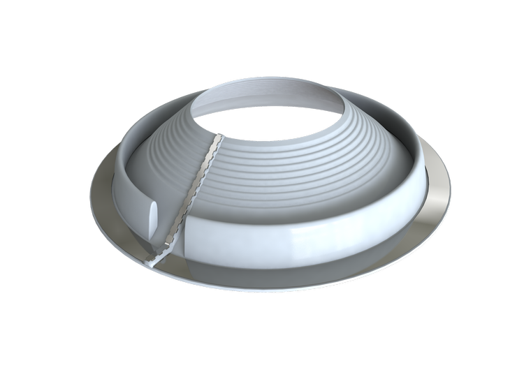 Dektite Retrofit Original pipe flashing for reflashing existing pipe and conduit penetrations on Butler metal roofs without full panel removal