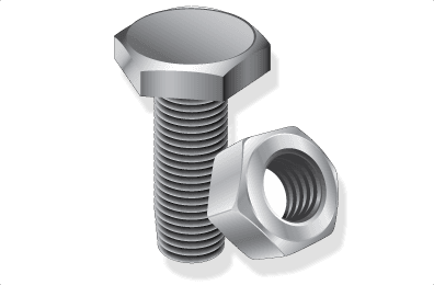 ½‒13 × 1¼" Thin Head Bolt w/ Nut (0096636)