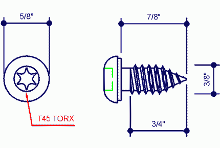 11/32 × ⅞" Scrubolt Fastener (0097351)