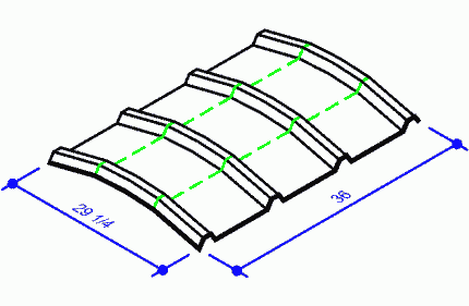 Butlerib Ridge Panel, 4:12 Slope