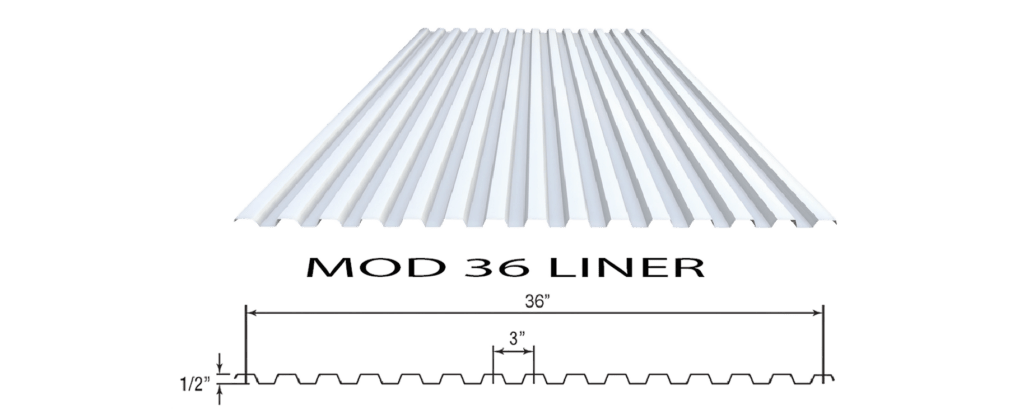 Butler MOD 36 interior metal wall panel and ceiling liner panel providing a clean durable finish and insulation protection for Butler buildings