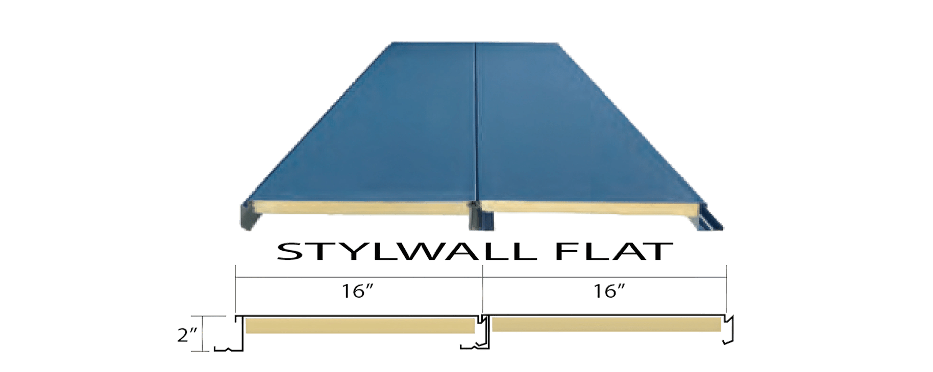 Butler Stylwall Flat metal wall panel providing a smooth architectural profile with concealed fasteners for a clean modern appearance