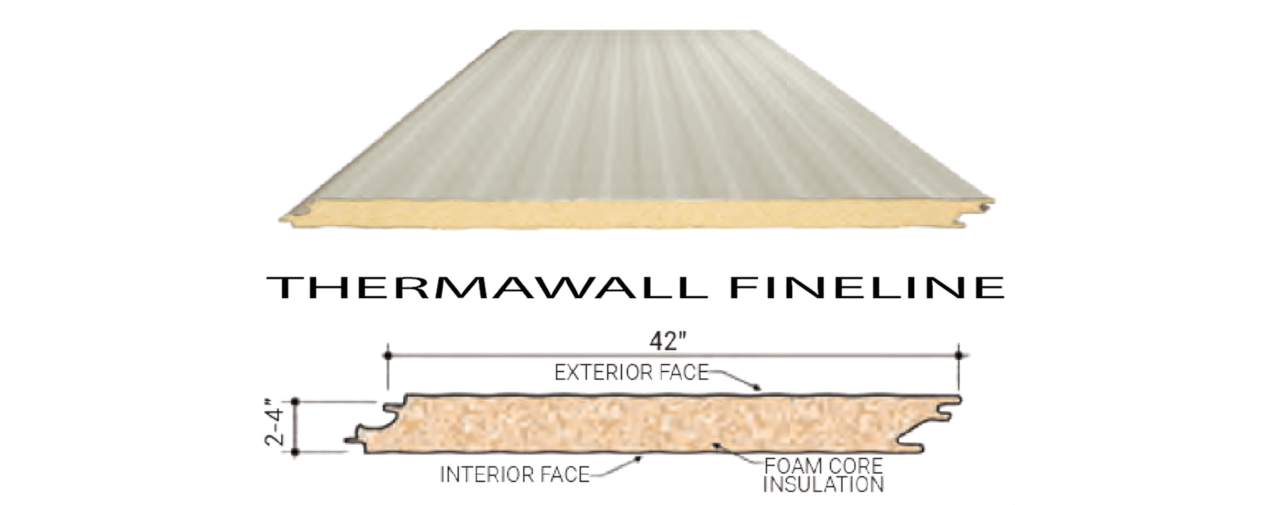 Butler Thermawall Fineline IMP insulated wall panel providing high thermal performance with a refined architectural fineline profile