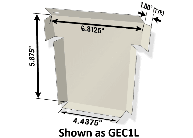 Narrow Gutter End Cap (GEC1 #)